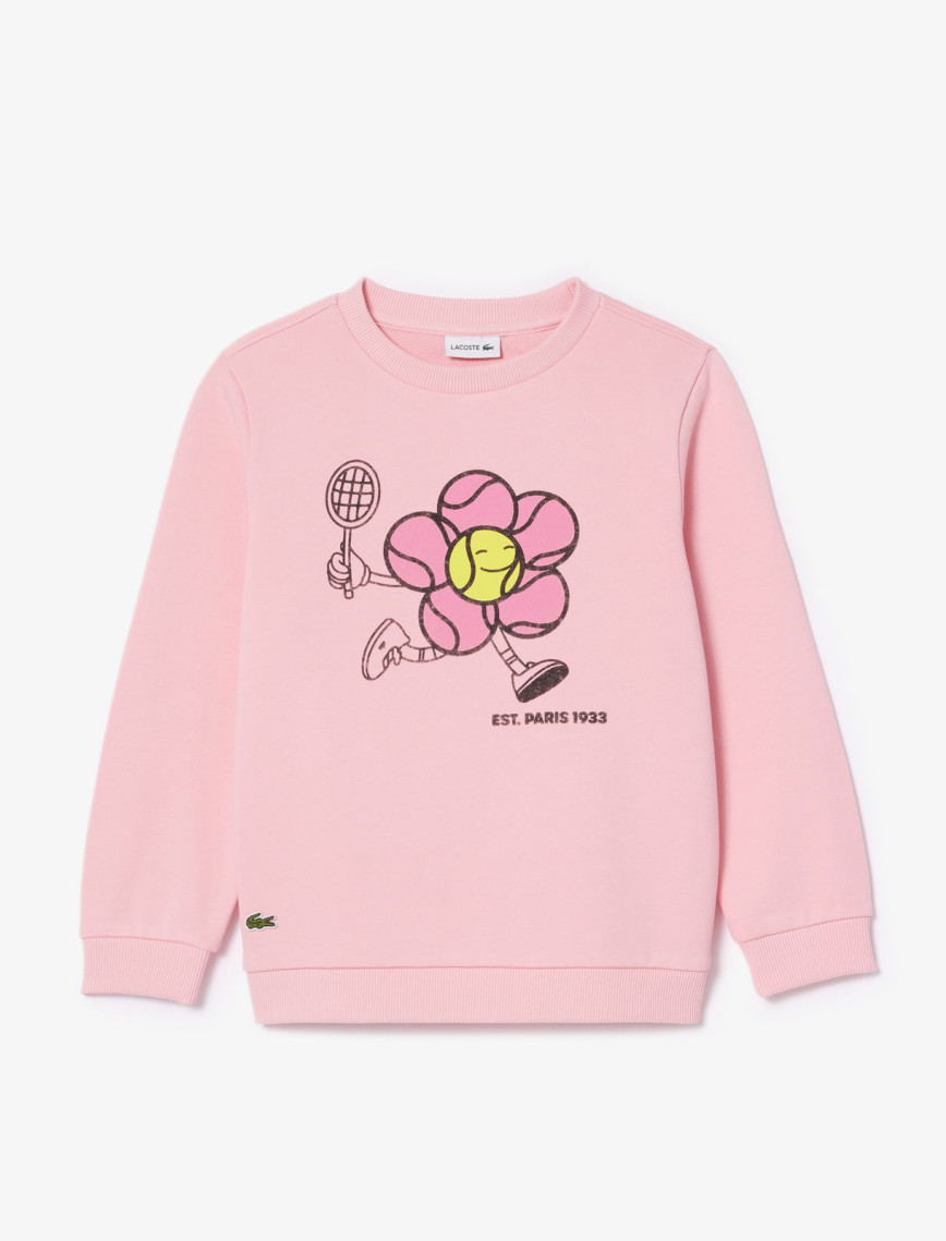 Lacoste Çocuk Baskılı Pembe Sweatshirt Lacoste Çocuk Baskılı Pembe Sweatshirt