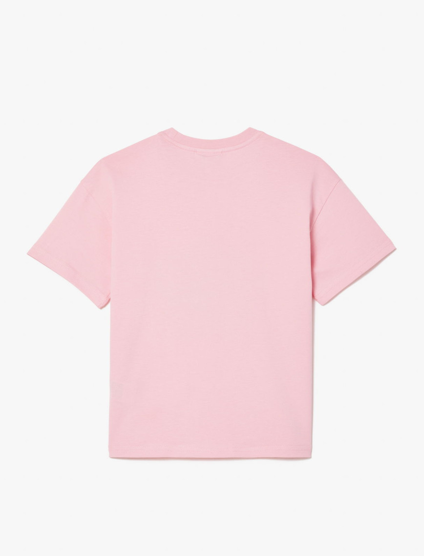 Lacoste Çocuk Baskılı Pembe T-Shirt Lacoste Çocuk Baskılı Pembe T-Shirt