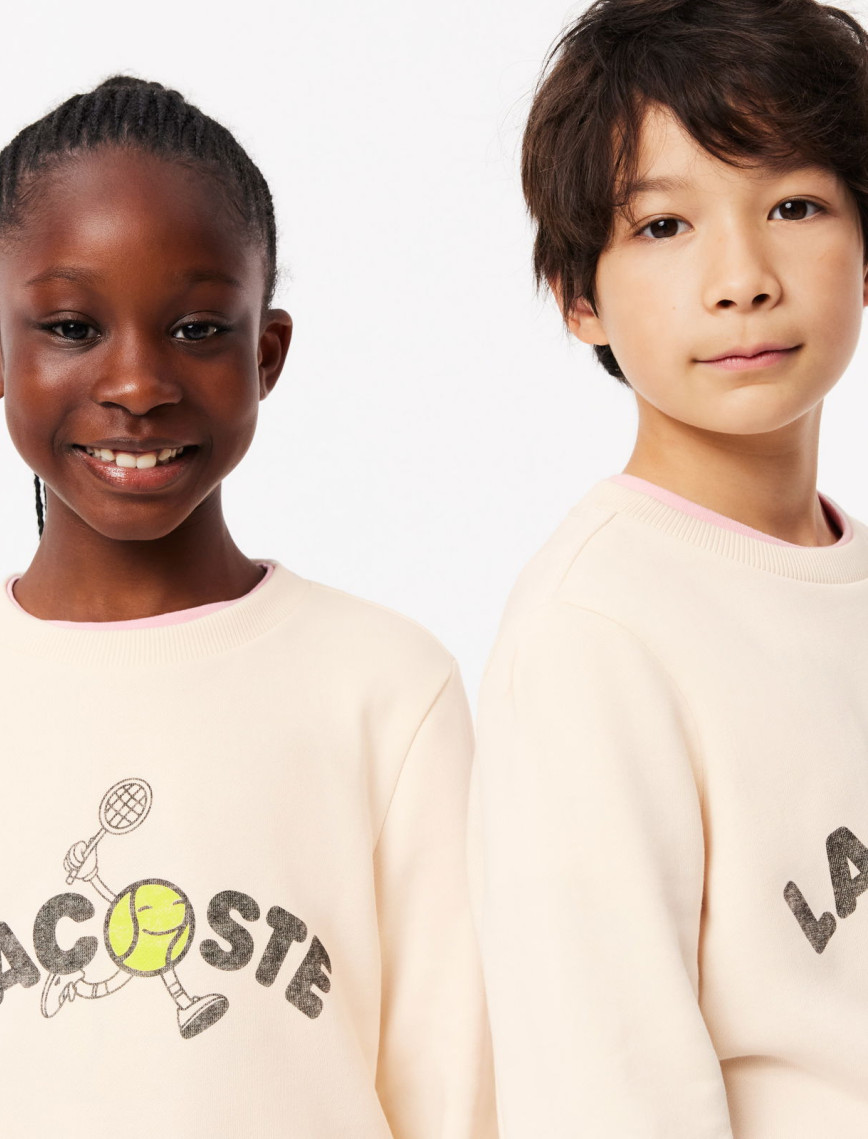 Lacoste Çocuk Baskılı Bej Sweatshirt Lacoste Çocuk Baskılı Bej Sweatshirt