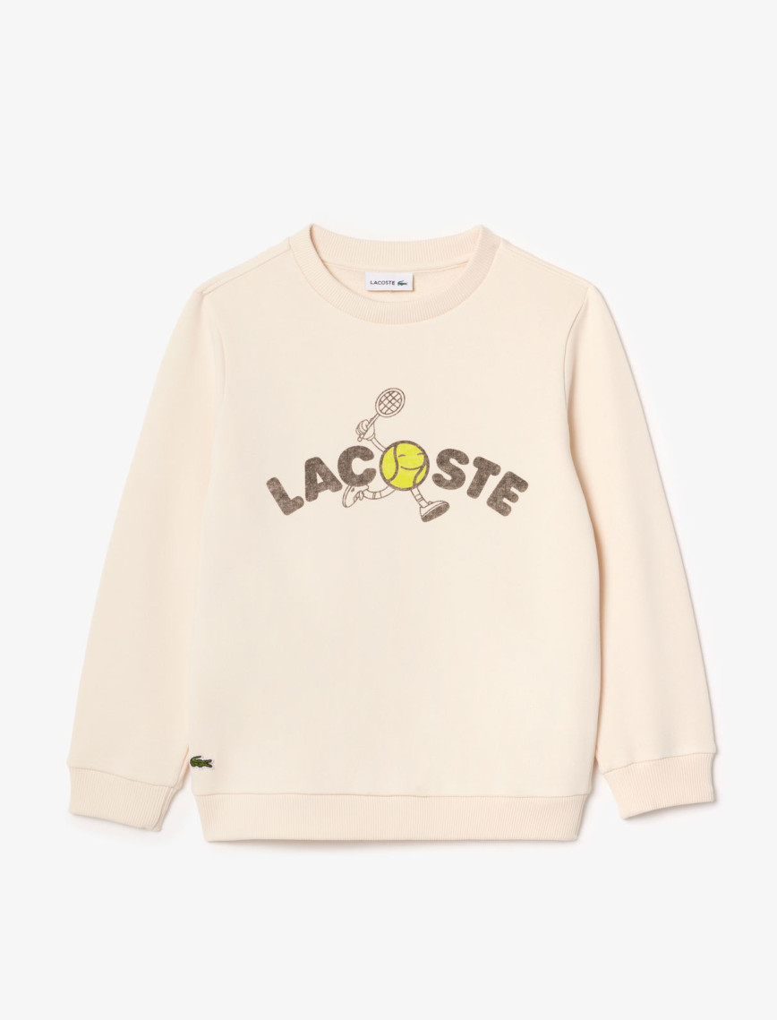 Lacoste Çocuk Baskılı Bej Sweatshirt Lacoste Çocuk Baskılı Bej Sweatshirt