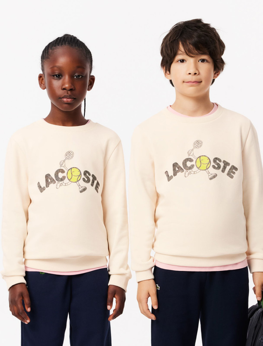 Lacoste Çocuk Baskılı Bej Sweatshirt Lacoste Çocuk Baskılı Bej Sweatshirt