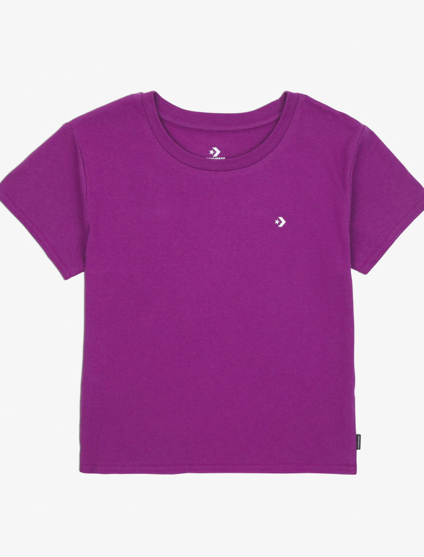 Converse Kadın Slim Fit Cropped Mor T-Shirt Converse Kadın Slim Fit Cropped Mor T-Shirt