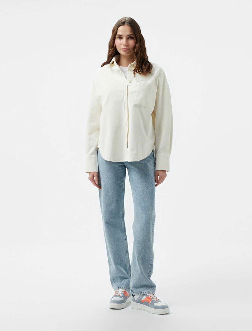 Nautica Kadın Beyaz Regular Fit Gömlek Nautica Kadın Beyaz Regular Fit Gömlek