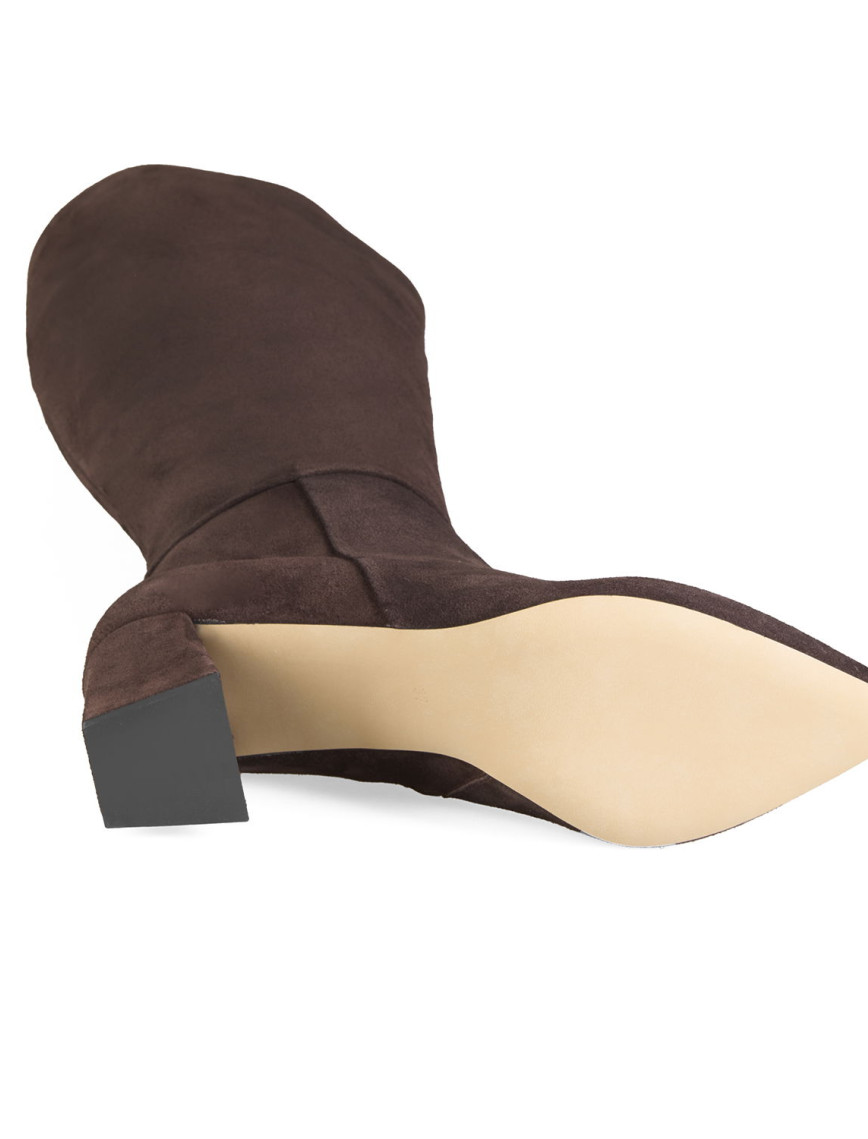 Kadın Koyu Kahve Topuklu Çizme Kadın Koyu Kahve Topuklu Çizme