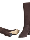 Kadın Koyu Kahve Topuklu Çizme Kadın Koyu Kahve Topuklu Çizme