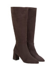 Kadın Koyu Kahve Topuklu Çizme Kadın Koyu Kahve Topuklu Çizme