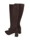 Kadın Koyu Kahve Topuklu Çizme Kadın Koyu Kahve Topuklu Çizme