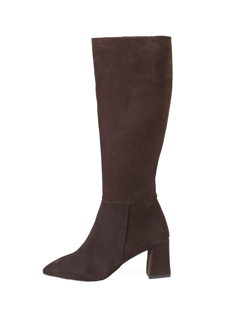 Kadın Koyu Kahve Topuklu Çizme Kadın Koyu Kahve Topuklu Çizme