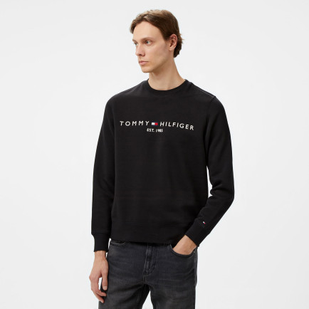 Tommy Hilfiger Tommy Logo Erkek Siyah Sweatshirt Tommy Hilfiger Tommy Logo Erkek Siyah Sweatshirt