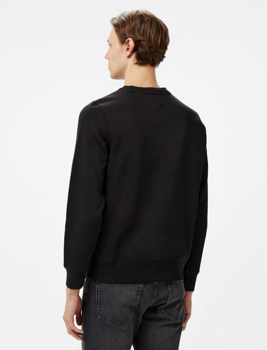 Tommy Hilfiger Tommy Logo Erkek Siyah Sweatshirt Tommy Hilfiger Tommy Logo Erkek Siyah Sweatshirt