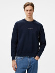 Tommy Hilfiger Tommy Logo Tipped Crewneck Erkek Mavi Sweatshirt Tommy Hilfiger Tommy Logo Tipped Crewneck Erkek Mavi Sweatshirt