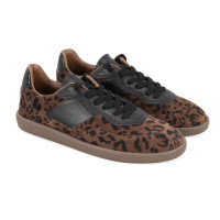 Kadın Leopar Baskılı Deri Sneaker Kadın Leopar Baskılı Deri Sneaker