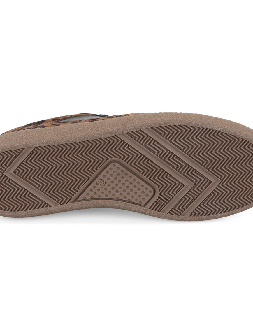 Kadın Leopar Baskılı Deri Sneaker Kadın Leopar Baskılı Deri Sneaker