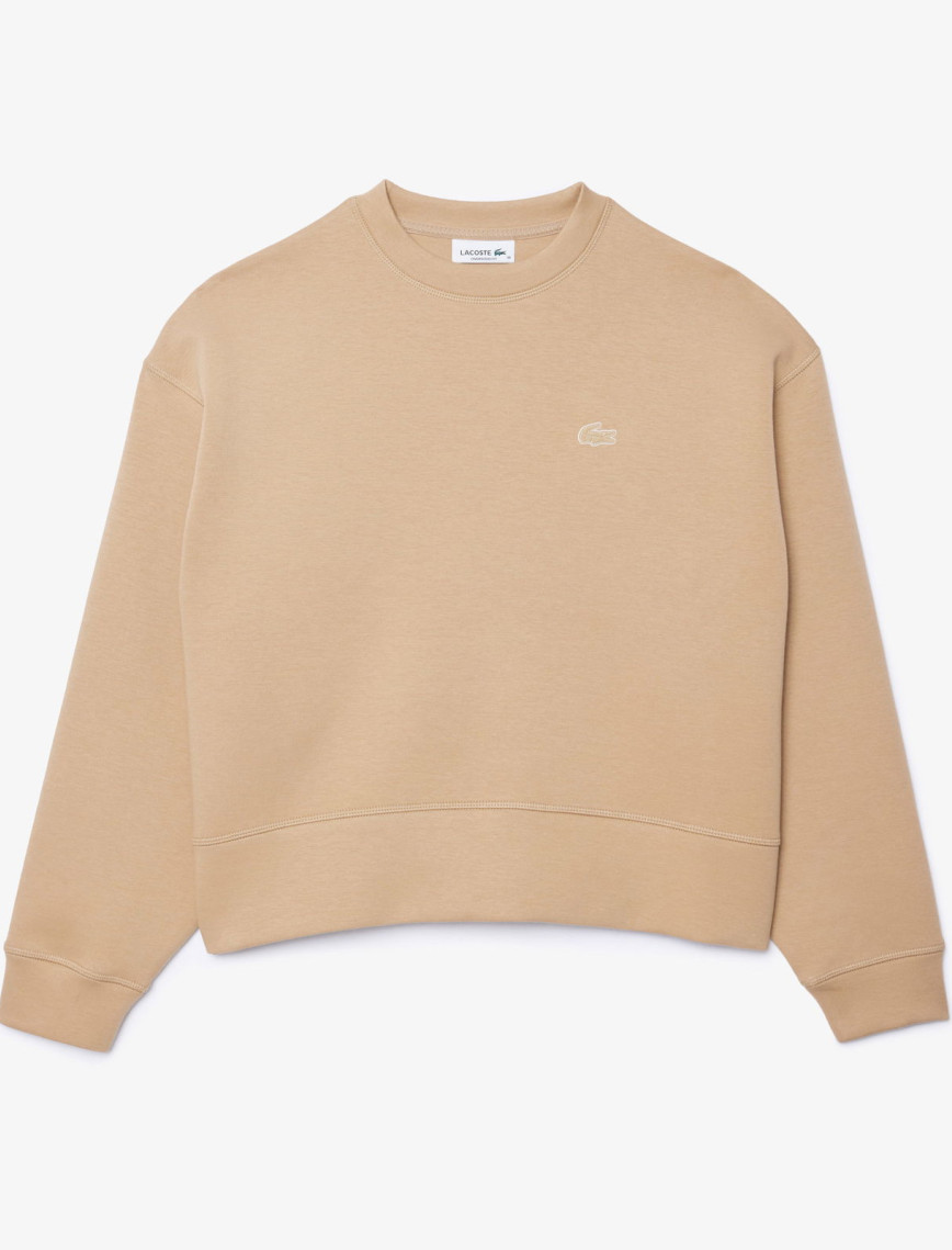 Lacoste Kadın Oversize Fit Bisiklet Yaka Bej Sweatshirt Lacoste Kadın Oversize Fit Bisiklet Yaka Bej Sweatshirt