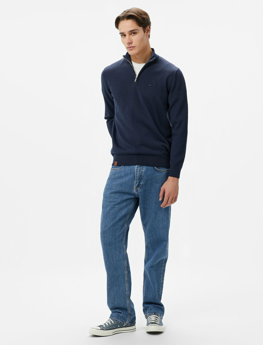 Ucla Fred Erkek Lacivert Triko Ucla Fred Erkek Lacivert Triko