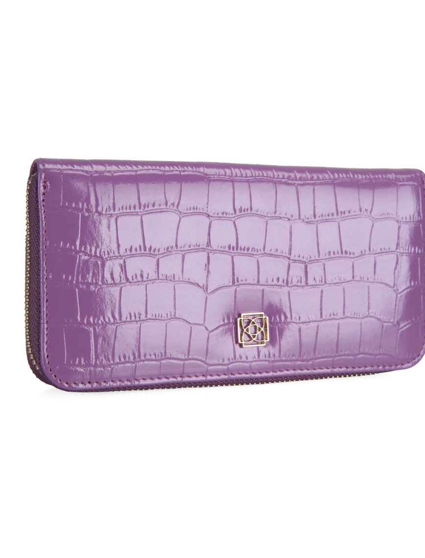 Zane Mor Kadın Kroko Baskılı Deri Cüzdan Zane Mor Kadın Kroko Baskılı Deri Cüzdan