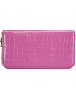 Zane Pembe Kadın Kroko Baskılı Deri Cüzdan Zane Pembe Kadın Kroko Baskılı Deri Cüzdan