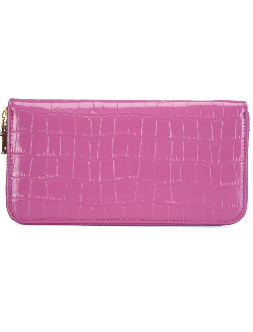 Zane Pembe Kadın Kroko Baskılı Deri Cüzdan Zane Pembe Kadın Kroko Baskılı Deri Cüzdan
