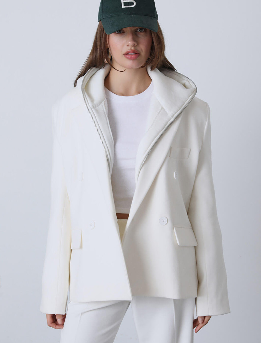 Kruvaze Kaşe Ceket Kruvaze Kaşe Ceket