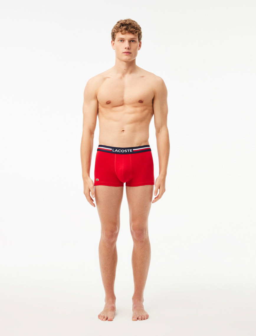 Lacoste Active Erkek Baskılı 3'lü Renkli Boxer Lacoste Active Erkek Baskılı 3'lü Renkli Boxer