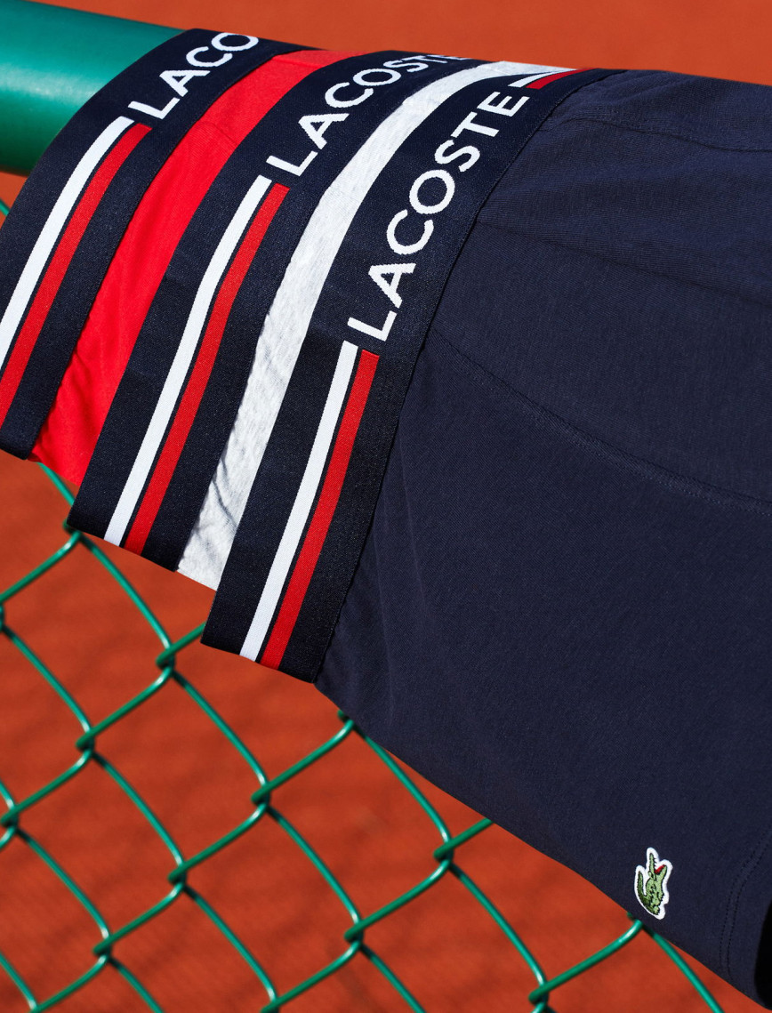 Lacoste Active Erkek Baskılı 3'lü Renkli Boxer Lacoste Active Erkek Baskılı 3'lü Renkli Boxer