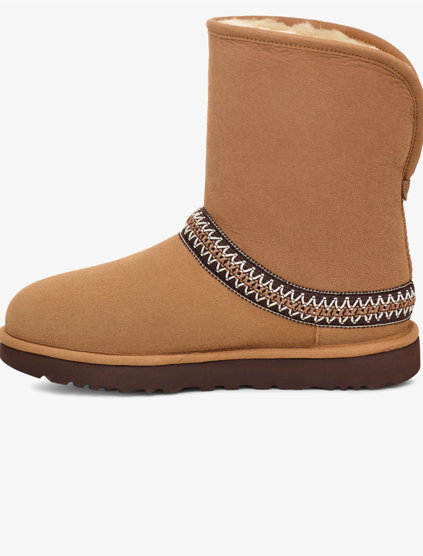 UGG Classic Short Crescent Kadın Taba Bot UGG Classic Short Crescent Kadın Taba Bot