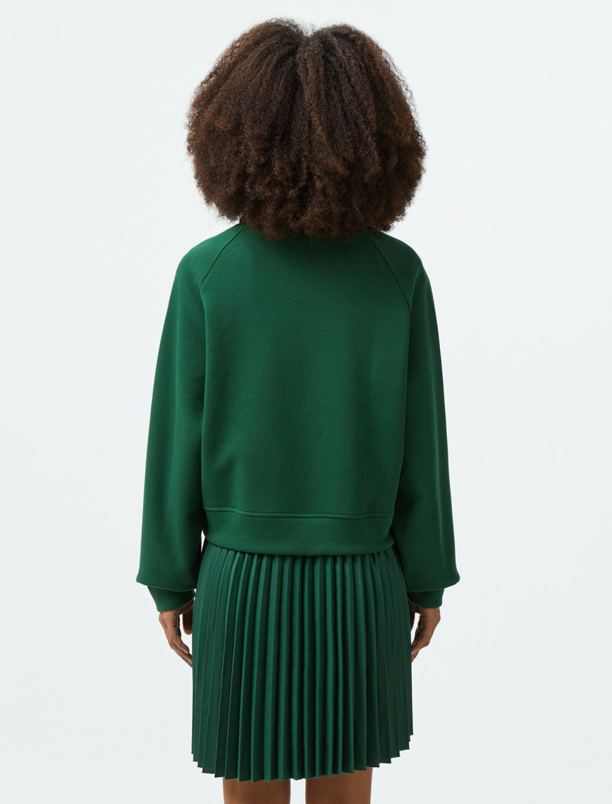 Lacoste Kadın Flare Fit Uzun Kollu Fermuarlı Yaka Koyu Yeşil Elbise Lacoste Kadın Flare Fit Uzun Kollu Fermuarlı Yaka Koyu Yeşil Elbise