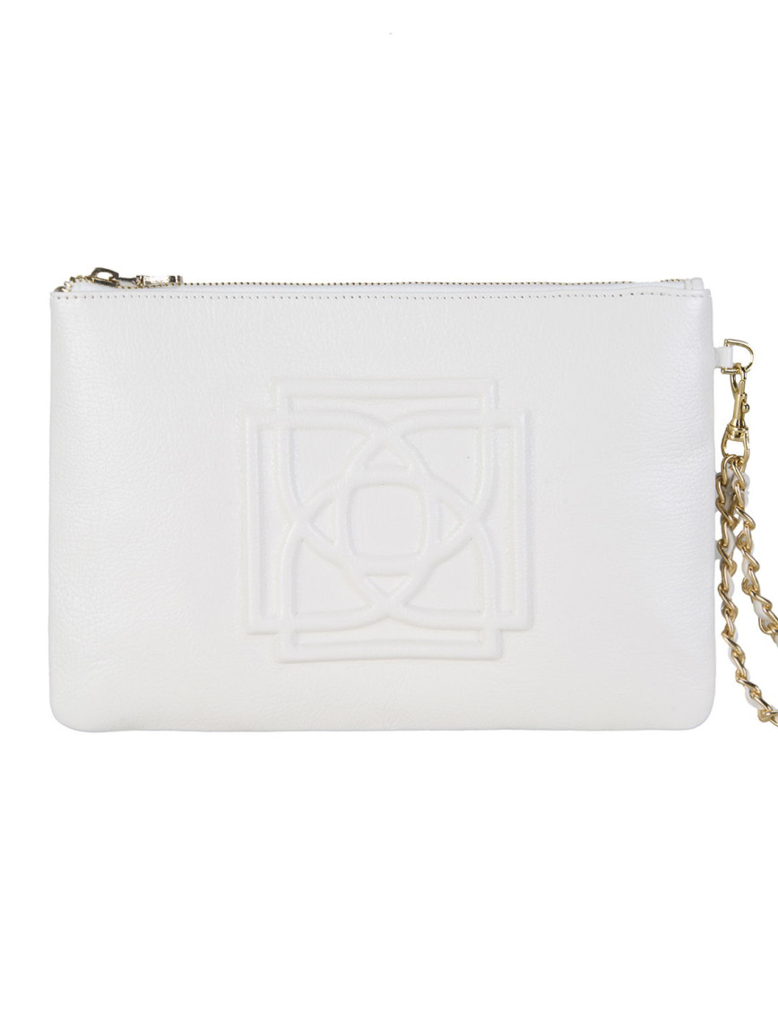 Vionya Beyaz Kadın Deri El Çantası