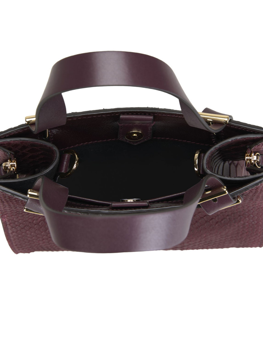 Seven Small Bordo Kadın Yılan Derisi Omuz Çantası Seven Small Bordo Kadın Yılan Derisi Omuz Çantası