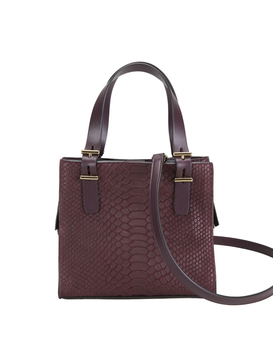 Seven Small Bordo Kadın Yılan Derisi Omuz Çantası Seven Small Bordo Kadın Yılan Derisi Omuz Çantası