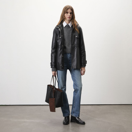 Siola Siyah Kadın Deri Mont Siola Siyah Kadın Deri Mont