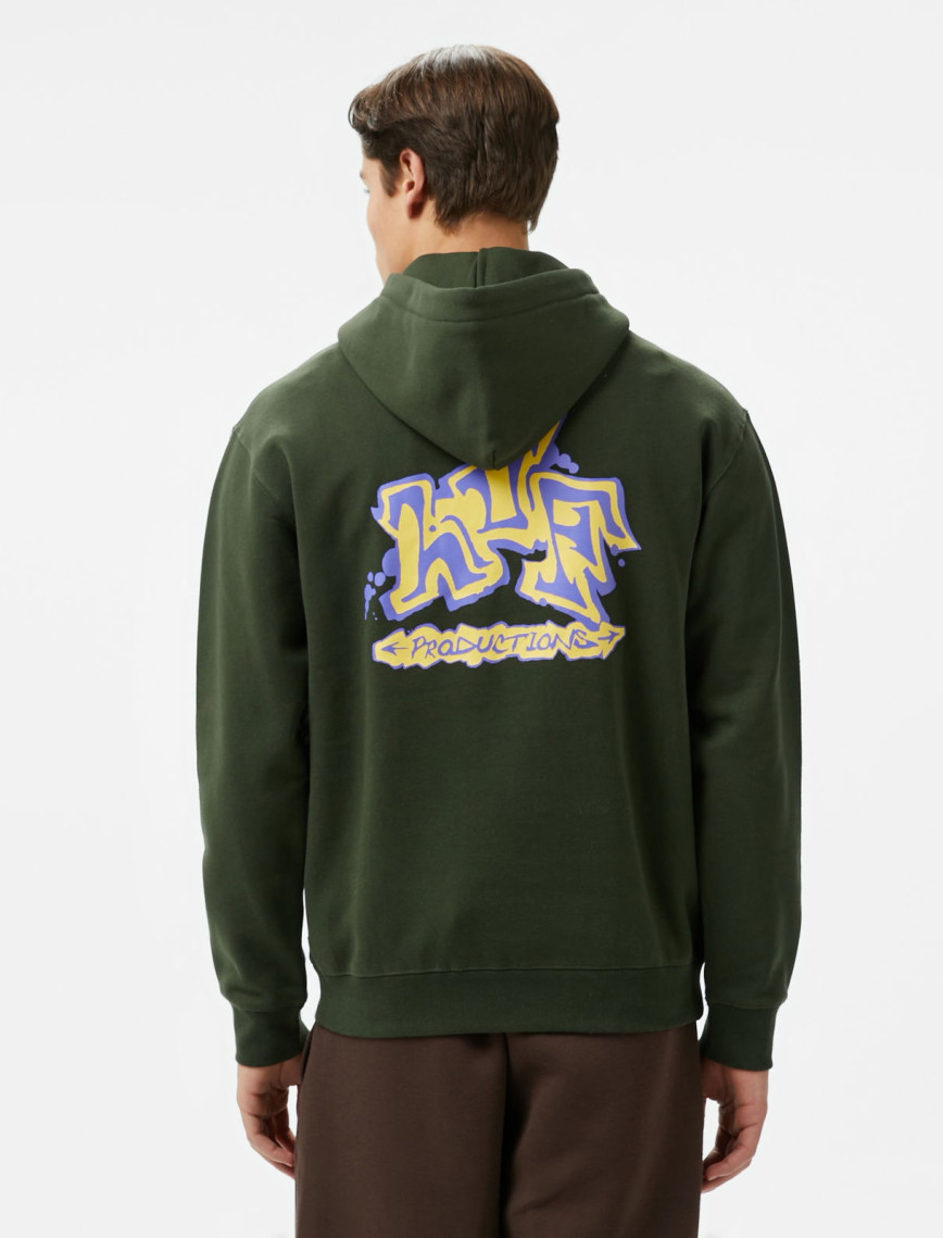 Huf Productions P/O Erkek Yeşil Hoodie Huf Productions P/O Erkek Yeşil Hoodie