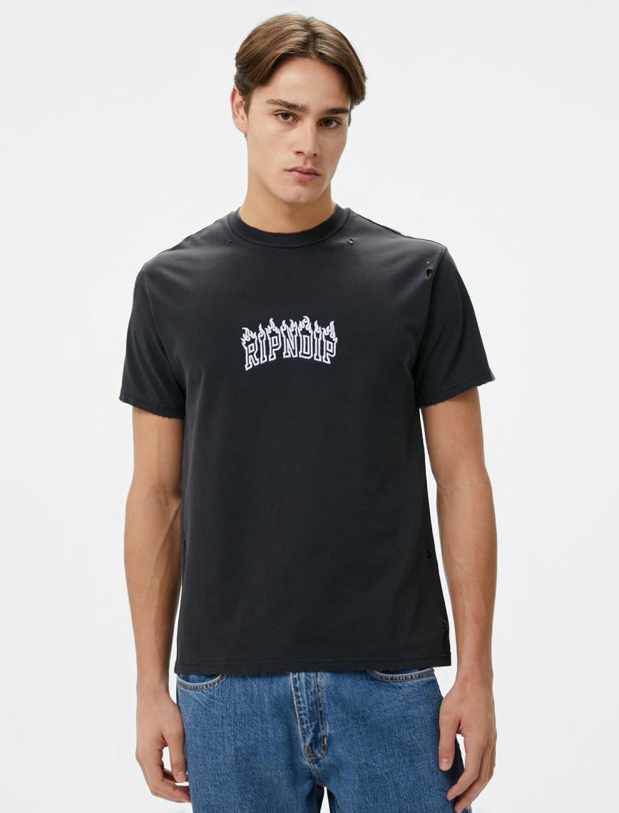 Ripndip Fire Spirit Erkek Siyah T-Shirt Ripndip Fire Spirit Erkek Siyah T-Shirt