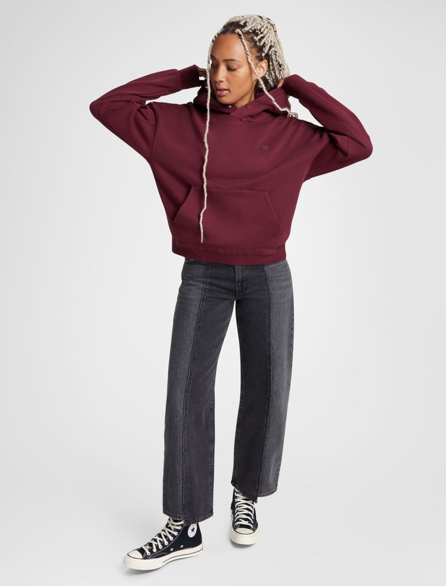 Converse Kadın Oversize Fit Bordo Hoodie