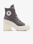 Converse Chuck 70 De Luxe Heel Unisex Gri Deri Platform Sneaker Converse Chuck 70 De Luxe Heel Unisex Gri Deri Platform Sneaker