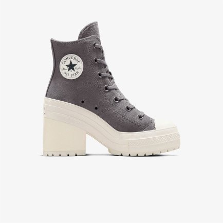 Converse Chuck 70 De Luxe Heel Unisex Gri Deri Platform Sneaker Converse Chuck 70 De Luxe Heel Unisex Gri Deri Platform Sneaker