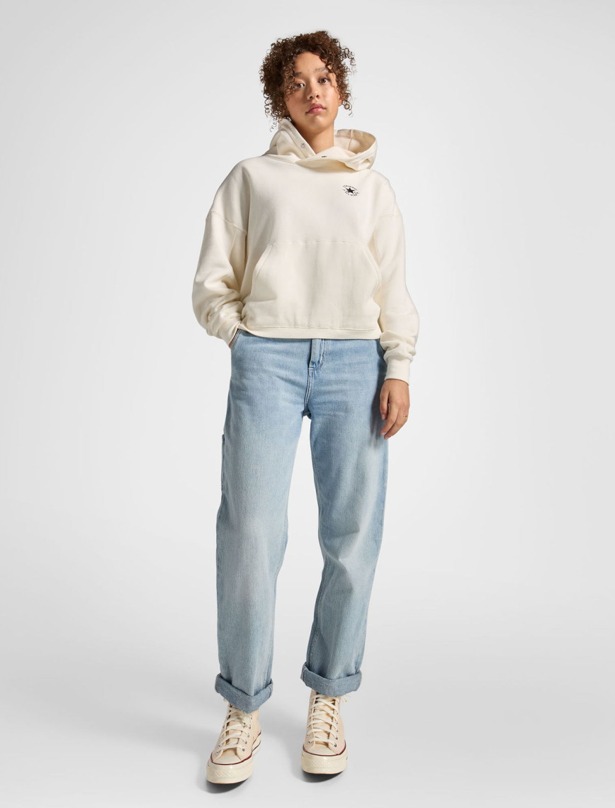 Converse Kadın Oversize Fit Krem Hoodie