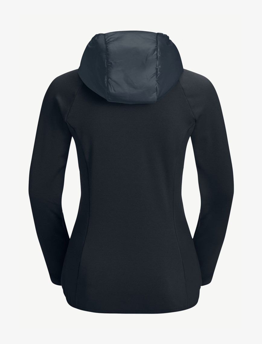 Jack Wolfskin Routeburn Hybird Kadın Siyah Mont Jack Wolfskin Routeburn Hybird Kadın Siyah Mont