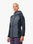Jack Wolfskin Routeburn Hybird Kadın Siyah Mont Jack Wolfskin Routeburn Hybird Kadın Siyah Mont