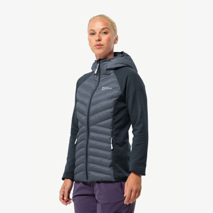 Jack Wolfskin Routeburn Hybird Kadın Siyah Mont Jack Wolfskin Routeburn Hybird Kadın Siyah Mont