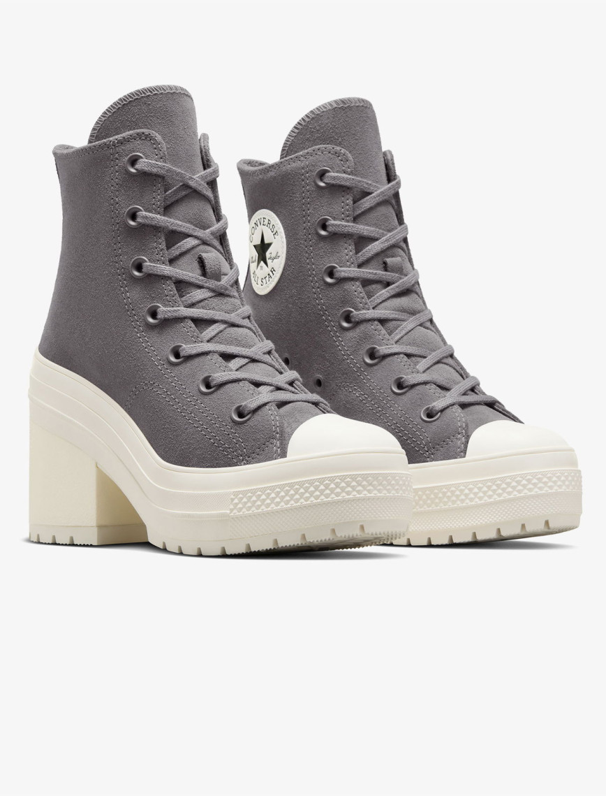 Converse Chuck 70 De Luxe Heel Unisex Gri Deri Platform Sneaker Converse Chuck 70 De Luxe Heel Unisex Gri Deri Platform Sneaker