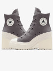 Converse Chuck 70 De Luxe Heel Unisex Gri Deri Platform Sneaker Converse Chuck 70 De Luxe Heel Unisex Gri Deri Platform Sneaker