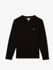 Lacoste Çocuk Uzun Kollu Bisiklet Yaka Siyah T-Shirt Lacoste Çocuk Uzun Kollu Bisiklet Yaka Siyah T-Shirt
