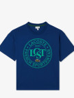 Lacoste Çocuk Bisiklet Yaka Baskılı Mavi T-Shirt Lacoste Çocuk Bisiklet Yaka Baskılı Mavi T-Shirt