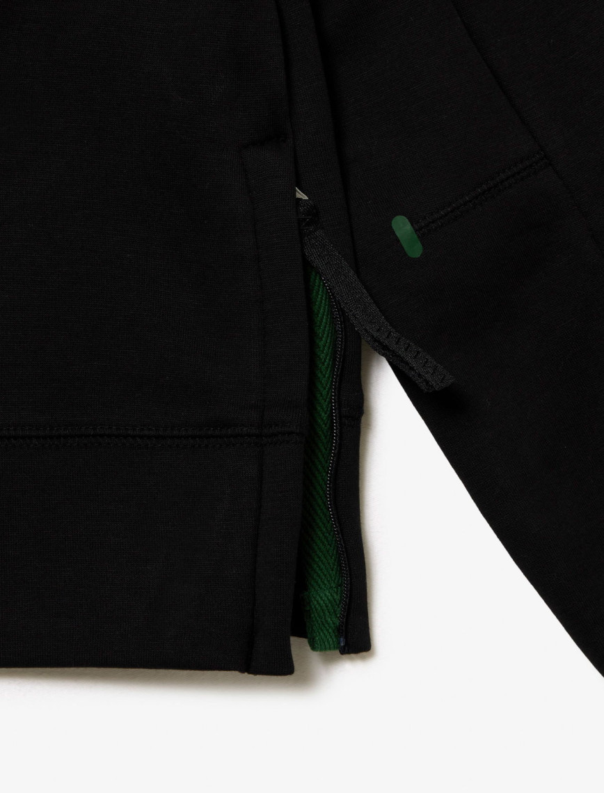 Lacoste Kadın Relaxed Fit Kapüşonlu Siyah Sweatshirt Lacoste Kadın Relaxed Fit Kapüşonlu Siyah Sweatshirt