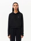 Lacoste Kadın Relaxed Fit Kapüşonlu Siyah Sweatshirt Lacoste Kadın Relaxed Fit Kapüşonlu Siyah Sweatshirt