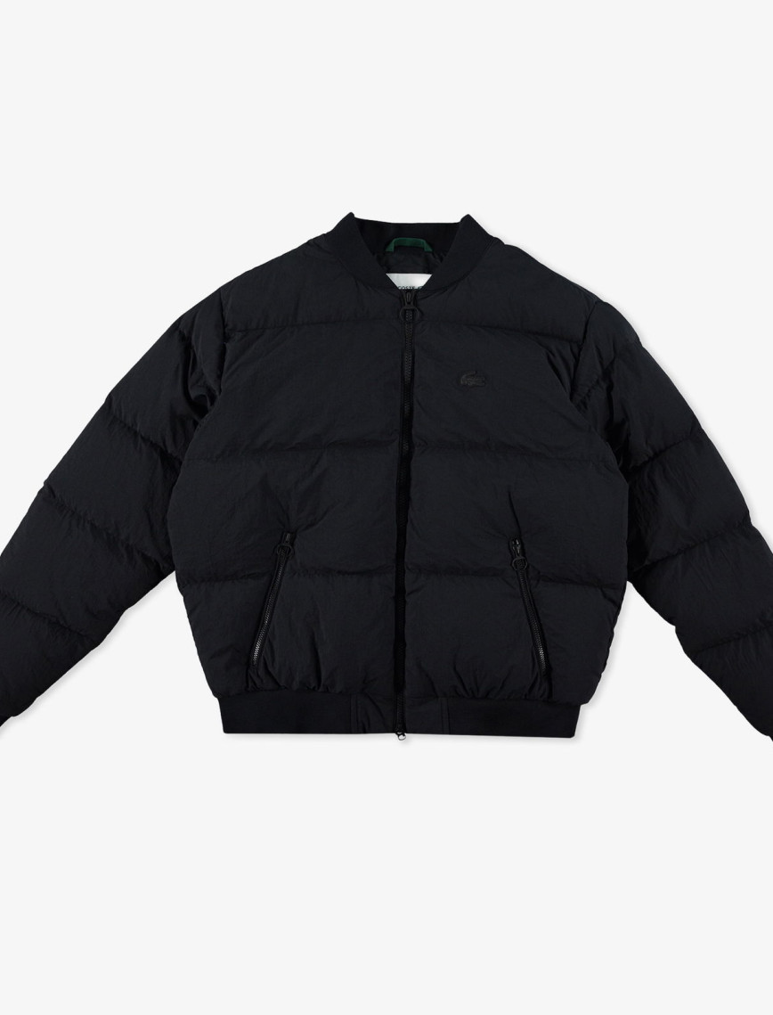 Lacoste Kadın Relaxed Fit Dik Yaka Siyah Mont Lacoste Kadın Relaxed Fit Dik Yaka Siyah Mont