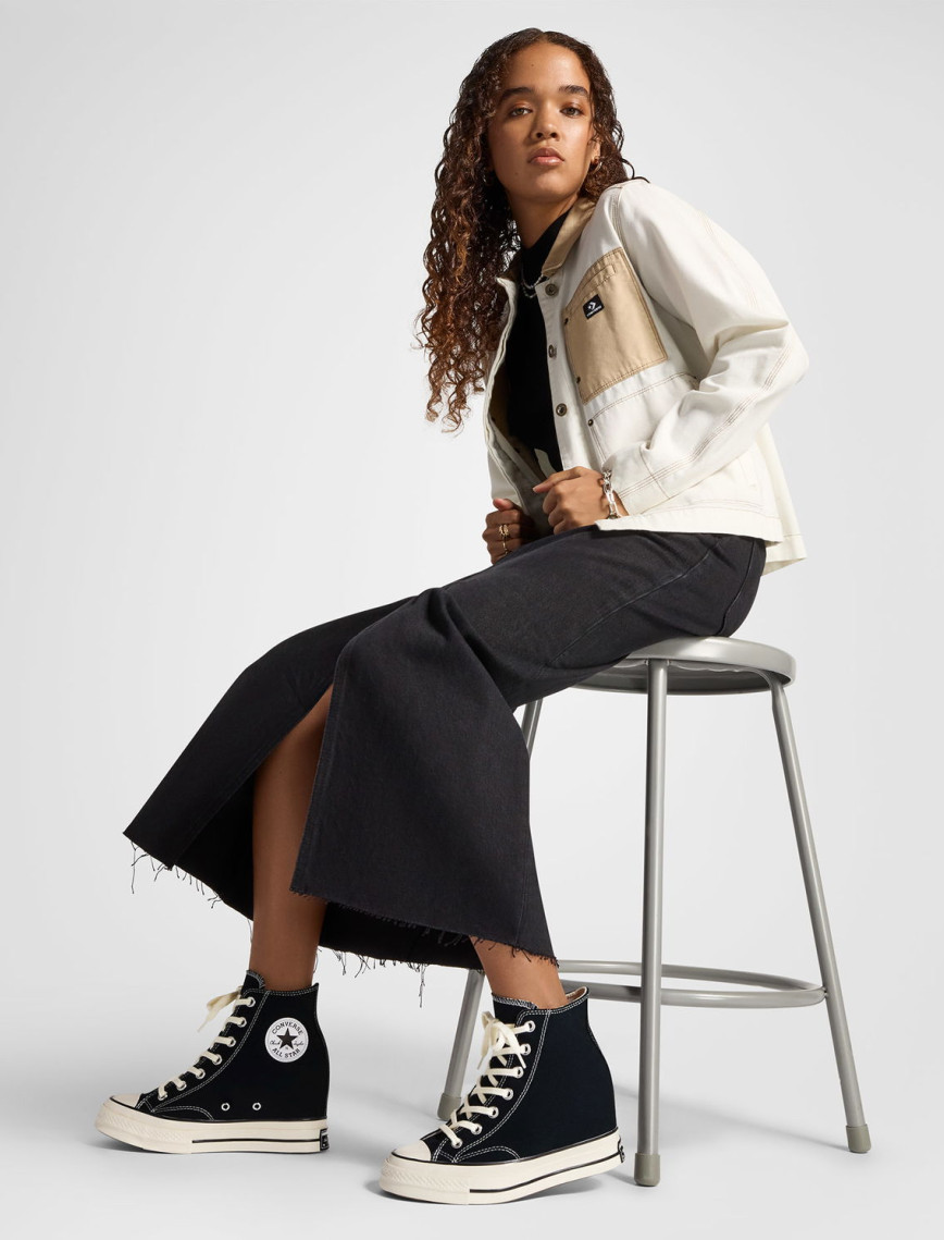 Converse Chuck 70 Wedge Unisex Siyah Platform Sneaker