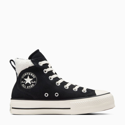 Converse Chuck Taylor All Star Puff Lift Kadın Siyah Süet Sneaker Converse Chuck Taylor All Star Puff Lift Kadın Siyah Süet Sneaker