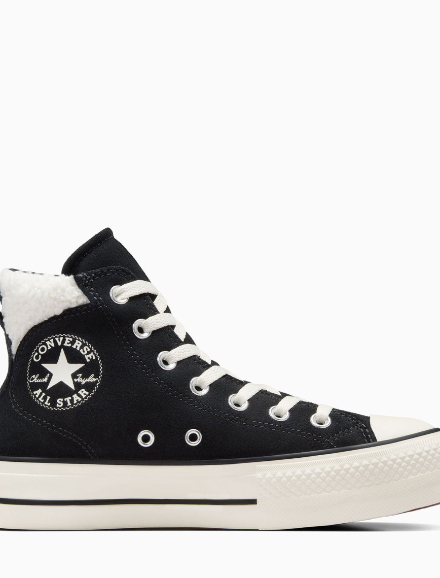 Converse Chuck Taylor All Star Puff Lift Kadın Siyah Süet Sneaker Converse Chuck Taylor All Star Puff Lift Kadın Siyah Süet Sneaker